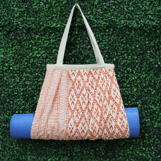 Orange Yoga Mat Purse Carrier