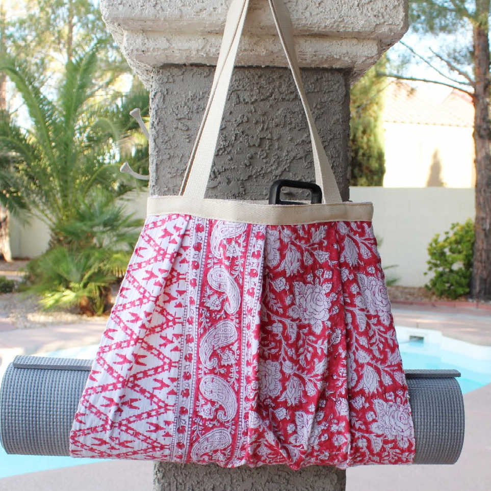 Buy Large Yoga Mat Bag Made With Authentic Indian Cotton Kanthas