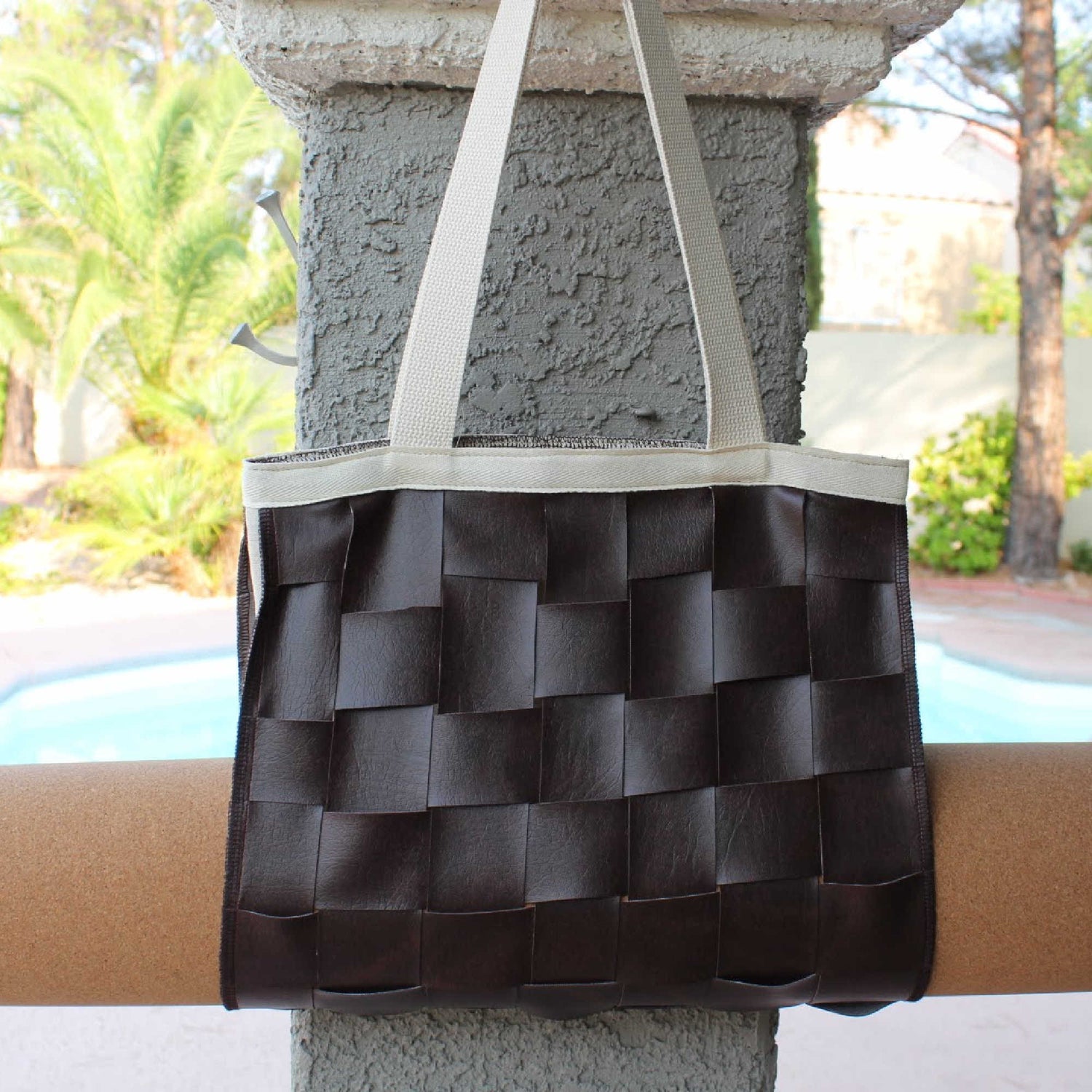 Yoga Mat Bag - Repurposed Sari Fabric - Black with Orange Sunburst - Yoga  Purse