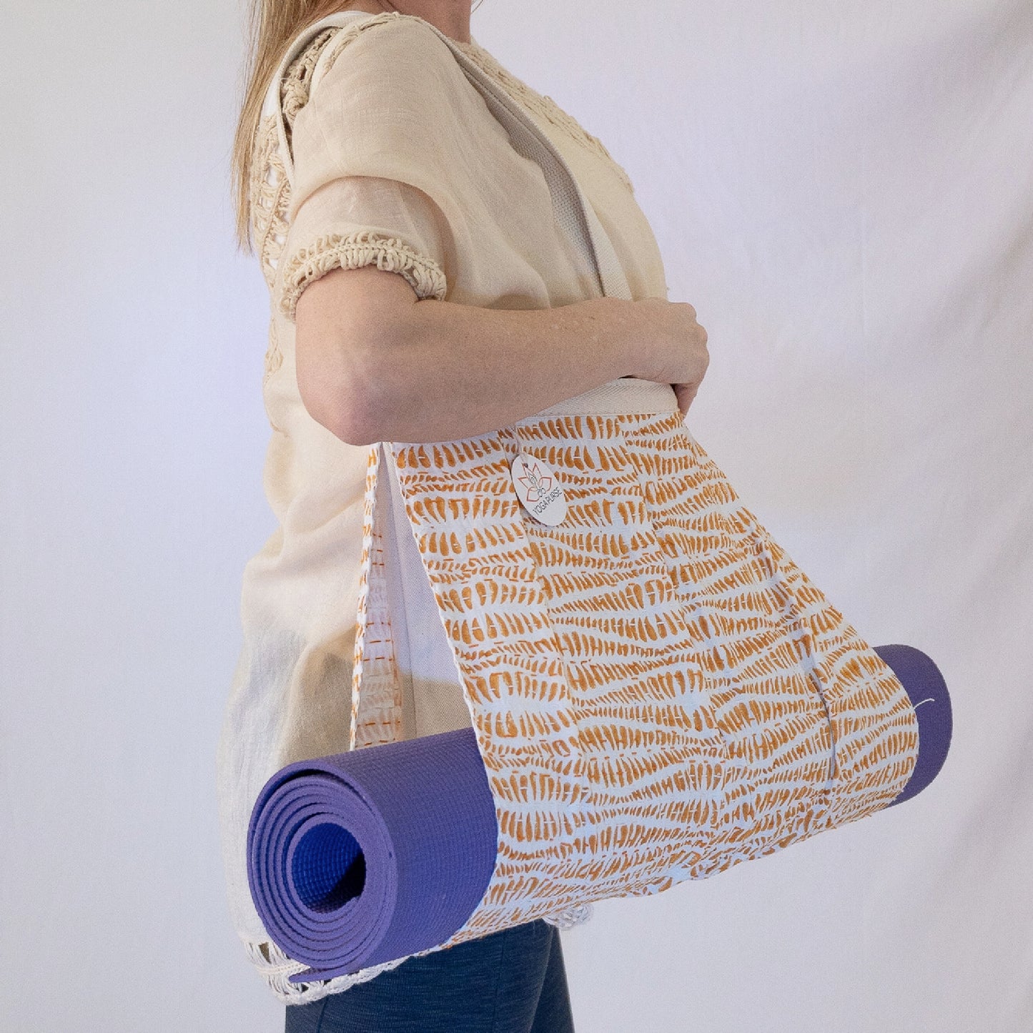 Handmade Quilted Yoga Mat Tote Bag
